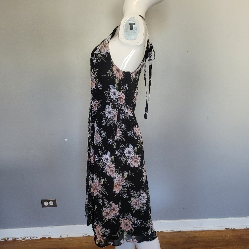 Torrid Black Floral Chiffon Print Mini Dress, BNWT, Size 1X - Picture 7 of 9